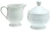 Mikasa Antique White Covered Sugar and Creamer Set