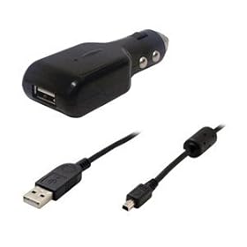 Decrescent In Car Charger Vehicle Cable Power Lead with U-4 4-Pin Mini-B USB Cable for Kodak C | CX | LS | LX Series Digital Cameras