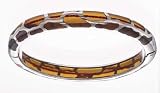 Kabbalah Bangle Sterling Silver Light Brown and Authentic Red String Bangle