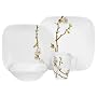 Corelle Square 16-Piece Dinnerware Set, Service for 4, Cherry Blossom