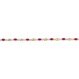 14K Gold 3.36cttw Diamond & Ruby Bracelet Jewelry 7"