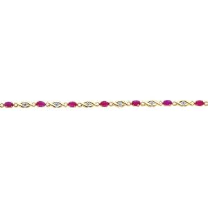 14K Gold 3.36cttw Diamond and Ruby Bracelet Jewelry 7 by FindingKing