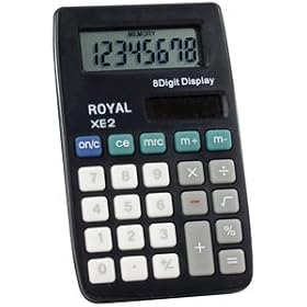 Click here to buy BASIC HANDHELD CALCULATOR by Royal.