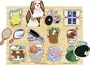 Melissa and Doug,PUZZLE TACTILE FUZZY FAMILIAR OBJ. OBJECTS