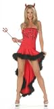 Sexy Devil 3 Pcs Fancy Dress Costume - UK Size 8 to 12.