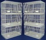 Brand New Lot of SIX Aviary Breeding Bird Cage Cages 24x16x16WHITE