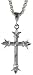 Sterling Silver 1 13/16 (46 mm) Diamond Cut Cross Pendant