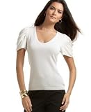Nine West Pointelle Sweater with Pleated Sleeve