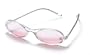 Chanel Women's Round Sunglasses with Clear Frames and Pink Lenses