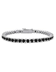 Black Diamond Tennis Bracelet with 10 CT Black Diamonds