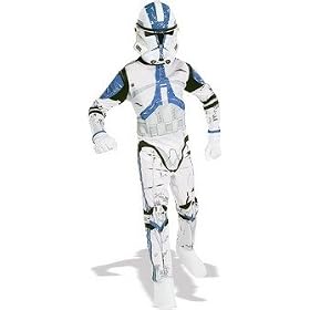 Star Wars Costume #882010 Clone Trooper Blue( Child Large Size) 