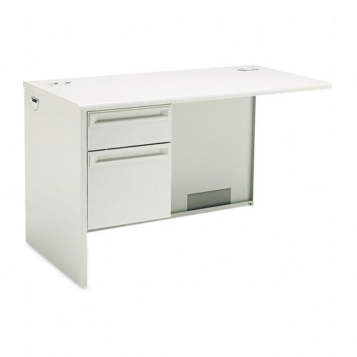 HON Products - HON - 38000 Series Return, Left, 48w x 24d x 29-1/2h, Light Gray - Sold As 1 Each - Not freestanding. Attach to Single Pedestal Desk or 