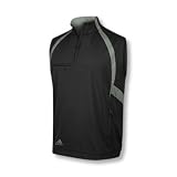 Adidas 2008 Men's ClimaProof Half-Zip Stretch Golf Wind Vest - Black / Fog - 810058