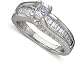 1 1/2 ctw. Certified Princess Cut 14K White Gold Bridal Ring