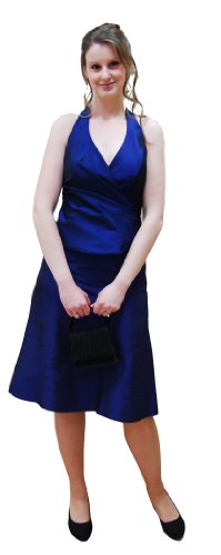 2-teiliges Cocktailkleid, Rock mit Neckholder-Corsage