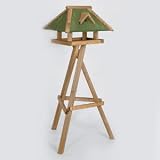 Vogelhaus mit Dreibeinstaender, Nr.17, Fichtenholz, handgefertigt, 50x48x32 cm
