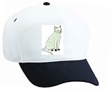 White Cap with tonkinese, cat, white, pet, animal