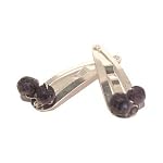 Sapphire Clip 01 Hair Clip Accessories Pair Blue Faceted Stone Gemstone Barrette