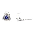 14K White Gold Tanzanite and Diamond Earrings