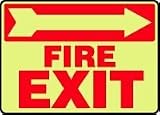 EMERGENCY AND FIRE E FIRE EXIT (ARROW RIGHT) (GLOW) 10
