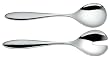 Alessi Mami 10-1/4-Inch by Salad Set, White Porcelain
