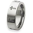Tungsten Carbide Ring with Cross Design (8.0 mm) - Sizes 7-13