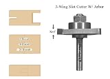 23-1564A, 3-Wing Slot Cutter With 1/4 Arbor, 15/64 Kerf With 5/16 Bore