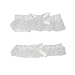 Lace and Satin Garter Set- White