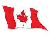 Waving Canadian (Canada) Flag Sticker