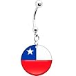 Chile Flag Belly Ring