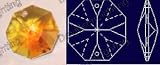 Crystal Topaz Octagon Lead Color Faceted Sphere 14 mm # 1080-14