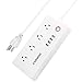 Smart Power Strip, Horsky Wifi Smart Surge Protector Power Socket Multi-Plug Timer with 4 AC Plugs and 4 USB Charging Ports for Multi Outlets Extension Cord, Works with Alexa Echo Google Home White