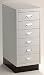 NPSG MD296LG Axcess 6 drawer under-the-desk unit Multi-Drawer unit with 3.5 Inch tall drawers LIGHT GRAY