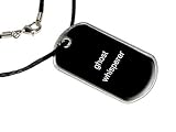 Ghost Whisperer - Military Dog Tag Black Satin Cord Necklace