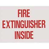 Sign - Fire Extinguisher Inside - 4x3 Self-Adhesive Vinyl