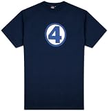  : Fantastic Four - Logo College T-Shirt, S - Navy