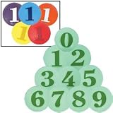 Numbered (0-9) Poly Spots in Colors (SET)