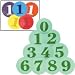 Numbered (0-9) Poly Spots in Colors (SET)