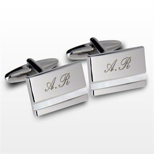 Mother of Pearl Personalised Cufflinks