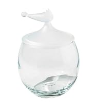A di Alessi Anubis Glass Container with Lid, 100 cl, Ice, (AMGI04 I)