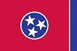 Valley Forge Nylon Tennessee State Flag, measures 3-Foot x 5-Foot