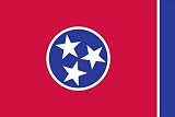 Valley Forge Nylon Tennessee State Flag, measures 3-Foot x 5-Foot