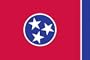 Valley Forge Nylon Tennessee State Flag, measures 3-Foot x 5-Foot