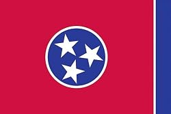 Valley Forge Nylon Tennessee State Flag, measures 3-Foot x 5-Foot