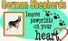 German Shepherds Leave Paw Prints on your Heart Decals / Stickers * Pack of 10