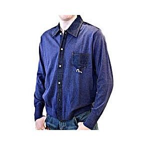Evisu "Denim trimmed" shirt