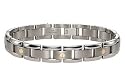 Mens Titanium Bracelet with 18K Gold Screws