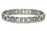 Mens Titanium Bracelet with 18K Gold Screws