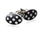 Polka Dot Cufflinks in Black & White
