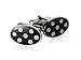 Polka Dot Cufflinks in Black & White Polka Dot Cufflinks in Black & White